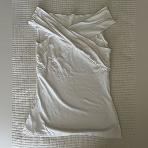 ASOS white off the shoulder short sleeve shirt. Size US 0.